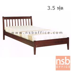 เตียงไม้ยางพาราล้วน 3.5 ฟุต หัวเตียงไม้ระแนง  NPBM 302 DO_ไมอามี่3.5ฟุต_สีโอ๊ค
