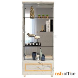 ตู้โชว์กระจกดาวน์ไลท์ มี 1 ลิ้นชัก GCB-803 SM/GL