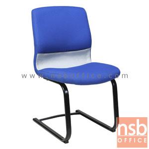 เก้าอี้รับแขกขาตัวซี ขาเหล็กพ่นดำ VC-725หุ้มหนัง-100 