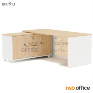 โต๊ะผู้บริหารตัวแอล  180*75 แอลขวา (บังตาชิดพื้น)