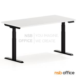 โต๊ะทำงานปรับระดับไฟฟ้า เพื่อสุขภาพ Sit 2 Stand ขาเหล็กกลมมน 150*80 สีขาว