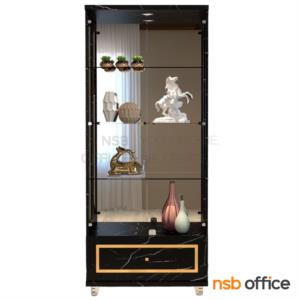ตู้โชว์กระจกดาวน์ไลท์ มี 1 ลิ้นชัก GCB-803 SM/GL