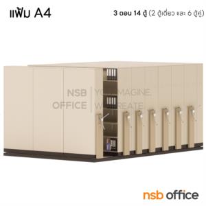 ตู้รางเลื่อนแบบพวงมาลัย (สูงพิเศษ 6 ช่อง) 258W*300D cm.