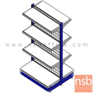 ชั้นวางสินค้าสองหน้าหลังตาข่าย  ตัวตั้ง (ขนาด 90W*120H cm.) Platinum plus