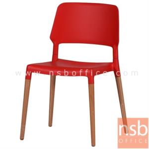 เก้าอี้โมเดิร์นพลาสติกโพลี่ ขาไม้สีบีช PN92172