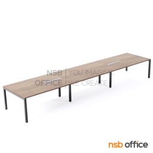 โต๊ะประชุมทรงสี่เหลี่ยมยาว ขาเหล็ก 300*120 + A24A006-6 ขนาด 80W cm. (2 ชิ้น)