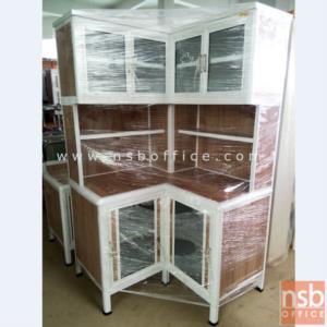 ตู้ครัวเข้ามุมหน้าเรียบทรงสูง  MAF106C/C ขอบอลู