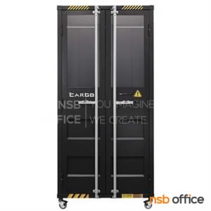 ตู้เสื้อผ้า 2 บานเปิด ชนิดบานกระจกบน  CG-962W