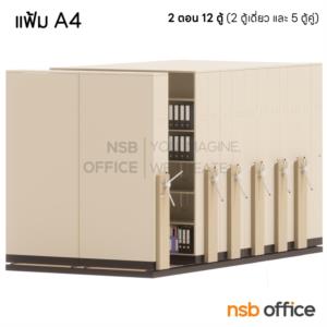 ตู้รางเลื่อนแบบพวงมาลัย (สูงพิเศษ 6 ช่อง) 258W*244D cm.
