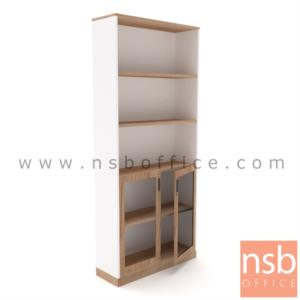 ตู้เอกสาร 5 ชั้น บนโล่ง ล่างบานเปิดกระจก เมลามีน N 9302