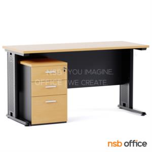 โต๊ะทำงาน 3 ลิ้นชัก  นอกแบบ อ้างQ PF570008 (แบบไม่มีรางคีย์บอร์ด)