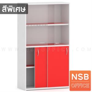 ตู้เอกสาร บนบานเปิดกระจก ล่างบานเลื่อน เมลามีน N 8106_H160