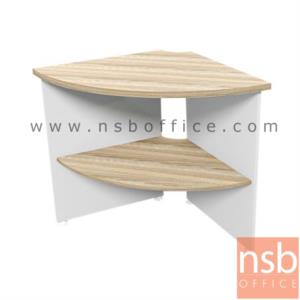 โต๊ะเข้ามุม 2 ชั้น  เมลามีน สีเนเจอร์ทีค-ขาว NCN-700