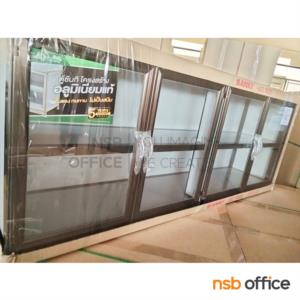 ตู้ครัวอลูมิเนียมหน้าบานกระจกใส  SMC-150AL