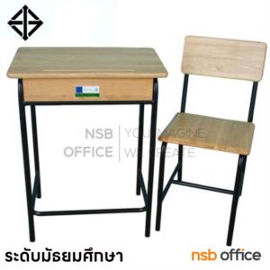 ชุดโต๊ะและเก้าอี้นักเรียน มอก. เหล็กกลม ระดับ 5-6 (มัธยม) PMY1-6 โต๊ะ มอก.1494-2541 ,เก้าอี้ มอก.1495-2541