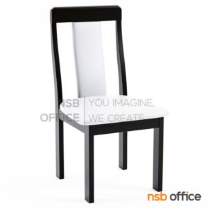 เก้าอี้ไม้ยางพาราที่นั่งหุ้มหนังเทียม  NPC-212 /DO_สีโอ๊ค