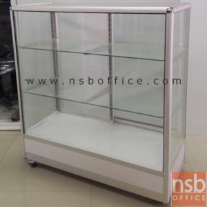 ตู้กระจกโชว์สินค้ามุมมน ล้อเลื่อน สูง 100 ซม.  ตู้มุมมน_100ซม_700*2.5F