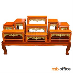 โต๊ะหมู่บูชาหมู่ 9 หน้า 6 นิ้ว กระจังทอง  JR 320/1