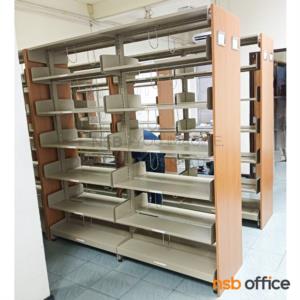 ชั้นห้องสมุด 6 ชั้น  พร้อมแผ่นไม้ปิดข้าง S-317+แผ่นไม้2ข้าง2250ฺB