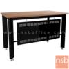 โต๊ะทำงาน  พร้อมบังตาเหล็ก สีวอลนัทตัดดำ BDK-P1560