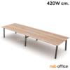 โต๊ะประชุมสี่เหลี่ยม ขาเหล็ก 420W*120D cm.