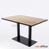 โต๊ะบาร์ COFFEE ขาเหล็กฐานเหลี่ยมแบนยาว QE65_65