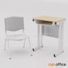 ชุดโต๊ะและเก้าอี้นักเรียน  ระดับประถม-มัธยม โครงขาว
