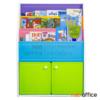 ชั้นวางหนังสือแบบโชว์ปก  พร้อม 2 ช่องบานเปิดสำหรับเก็บของ  NT20