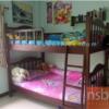 เตียงไม้ยางพาราล้วน 2 ชั้น ขนาด 3.5 ฟุต หัวเตียงไม้ระแนง  NPBS-2 DO