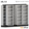 ตู้รางเลื่อนแบบเลื่อนข้าง (สูงพิเศษ 6 ช่อง) 4ตู้+3ตู้_ แฟ้ม A4 
