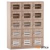 ตู้ล็อกเกอร์ไม้ 15 ประตู ใส่ซองจดหมาย บานอะคริลิค กุญแจล็อก อะคริลิค 120*160