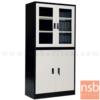 ตู้เอกสาร 4 บานเปิดบนกระจก-ล่างทึบ กุญแจล็อก SC3F4PGT_3ฟุต