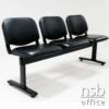 เก้าอี้นั่งคอยหุ้มหนังเทียม ขาเหล็กพ่นสีดำ 03-I
