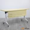 โต๊ะประชุมพับเก็บได้ล้อเลื่อน ขาอลูมิเนียม ล้อล็อกได้ -