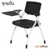 เก้าอี้เลคเชอร์หลังเน็ต ขาเหล็กพ่นสีขาว  801 มีเล๊คเชอร์ จุกแป้น