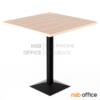 โต๊ะบาร์ COFFEE ขาเหล็กฐานพีระมิดสีดำ ขารุ่นQE1_60cm+ท็อปเหลี่ยมVC