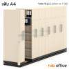 ตู้รางเลื่อนแบบมือผลัก (สูงพิเศษ 6 ช่อง) CPT-12_Cust แฟ้ม A4  