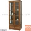 ตู้โชว์บานเปิดกระจกใส  ฺBeckham เบ็คแฮม (ชั้นไม้)