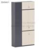 ตู้เอกสารเข้ามุม 6 บานเปิดทึบ เมลามีน 120*40*240 (R)