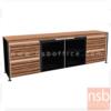 ตู้ไซด์บอร์ด  สีลายไม้ซีบราโน่ตัดดำ ขอบ ROSEGOLD ZRC-2410