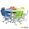 ชุดโต๊ะและเก้าอี้นักเรียนสีสัน หน้าโค้ง  เก้าอี้ K01+โต๊ะ Z02 