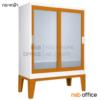 ตู้เสื้อผ้า 2 บานเลื่อนกระจกเตี้ย 150H cm. ขาลอย รุ่น WD-03  WD-03