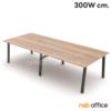 โต๊ะประชุมสี่เหลี่ยม ขาเหล็ก 300W*120D cm.