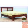 เตียงไม้ยางพารา สีสัก  จูเลีย_5ฟุต