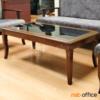 โต๊ะกลางไม้ยางพาราหน้ากระจก  โต๊ะกลาง 60 ซม โซโล่ SGRT-5002-S 