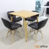 ชุดโต๊ะหน้าไม้ 4 ที่นั่ง พร้อมเก้าอี้ -
