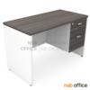 โต๊ะทำงาน 2 ลิ้นชัก เมลามีน 2D1220/1202 (Euroline Gray)