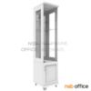  ตู้โชว์กระจกดาวน์ไลท์ 1 บานเปิดล่าง สูง 180 ซม.   CB-003_สีขาว