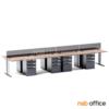 ชุดโต๊ะทำงานกลุ่ม 8 ที่นั่ง  พร้อมลิ้นชักเหล็กอย่างดี NSB_HB-WS028G_ไม่มีต่อหัว 