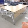 โต๊ะทำงานตัวแอลหน้าโค้งเว้า  ขาเหล็ก APLS-1687 R/L